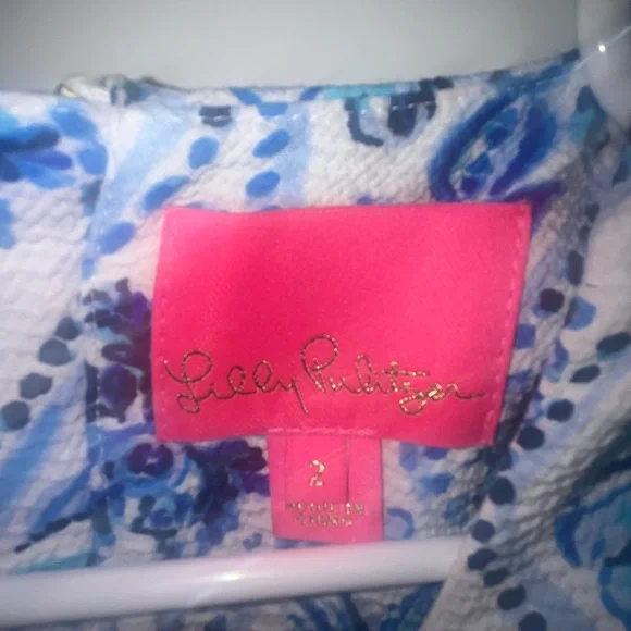 Lilly Pulitzer Mila Stretch Shift Dress Isle of Tile Size 2 - Picture 5 of 5